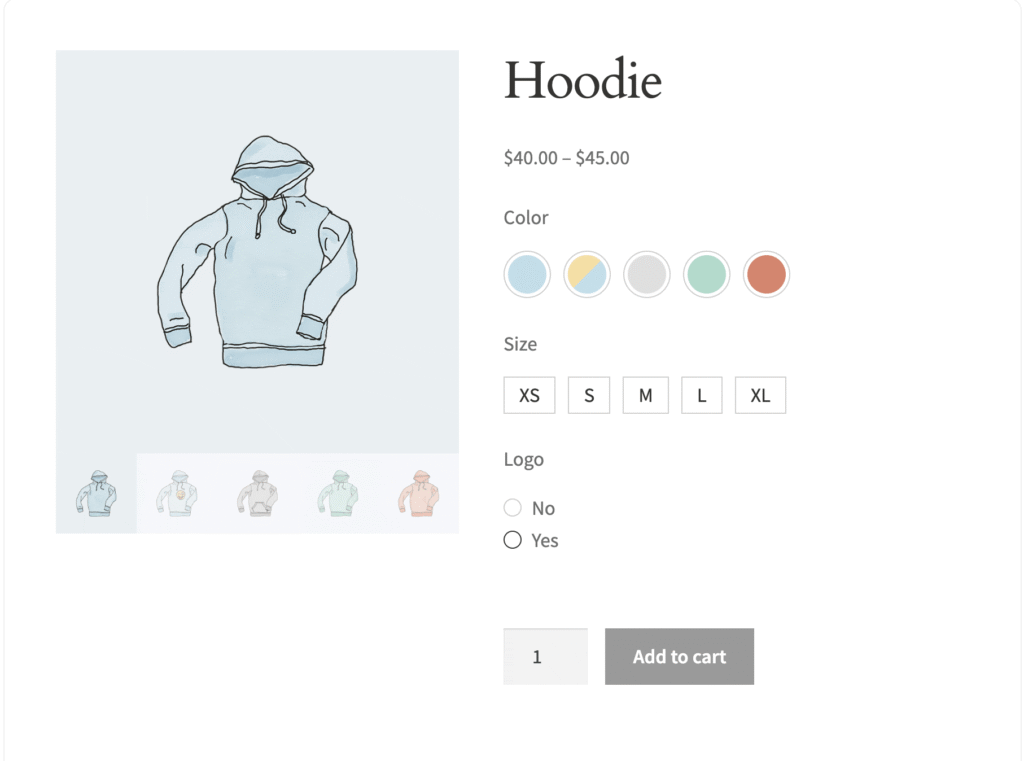 Simple Variation Swatches for WooCommerce